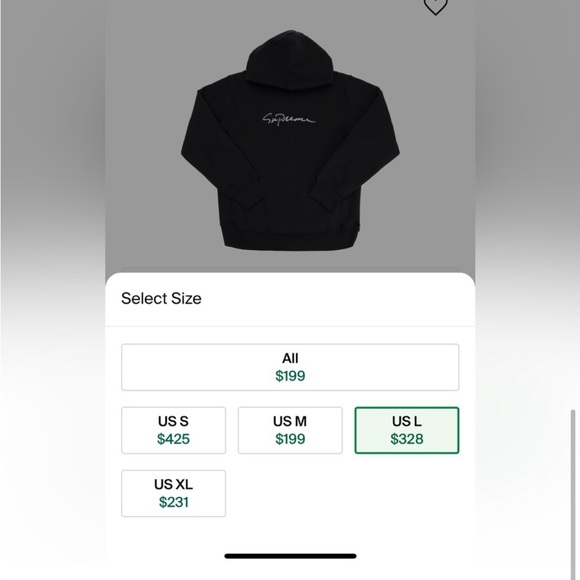 Black Supreme Hoodie Size L | Embroidered Classic Script - Picture 3 of 7